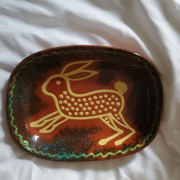 SIGNED Jeff White Redware Pottery of a Rabbit/Hare. Excellent Vintage (1990) con - Picture 1 of 11